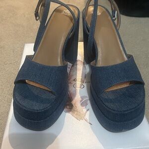 Target Denim Platform Heels